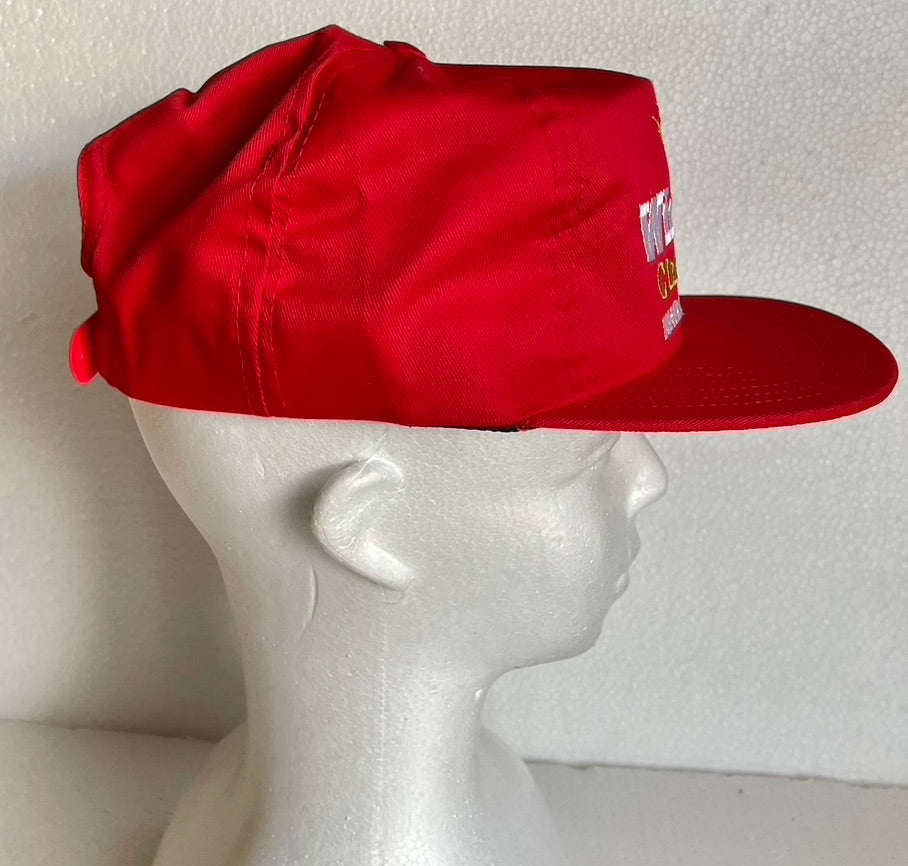 90s USA製 Winston Champion キャップ 赤NHRA 新品